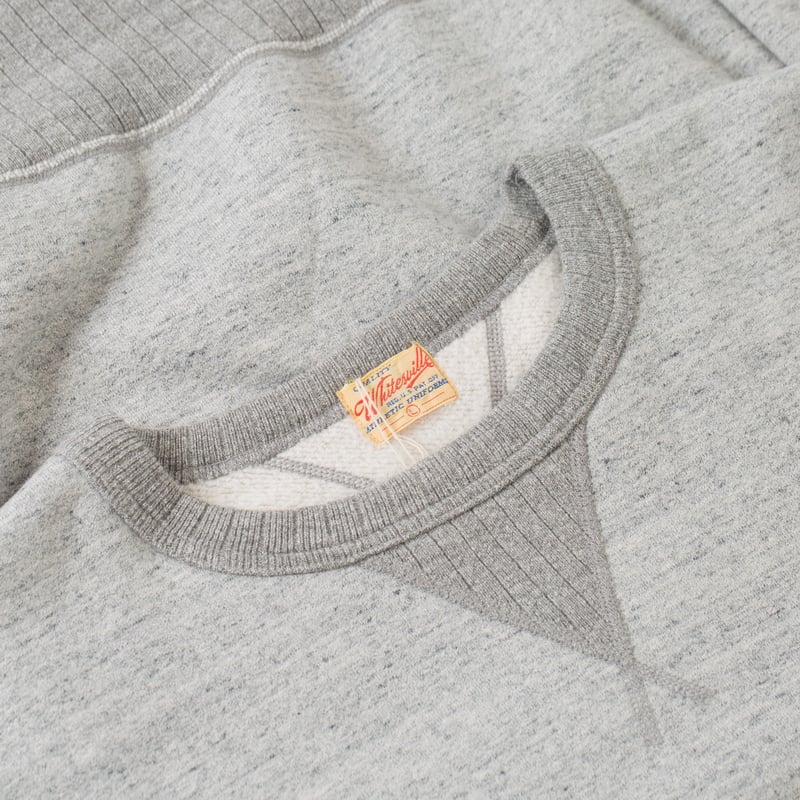 détail flaneurs WHITESVILLE Heavy Loopwheel Sweatshirt Heather Gray (2)