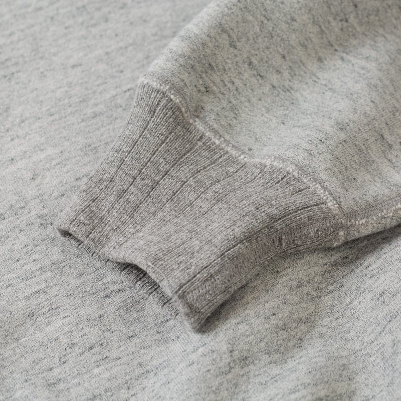 détail flaneurs WHITESVILLE Heavy Loopwheel Sweatshirt Heather Gray (3)