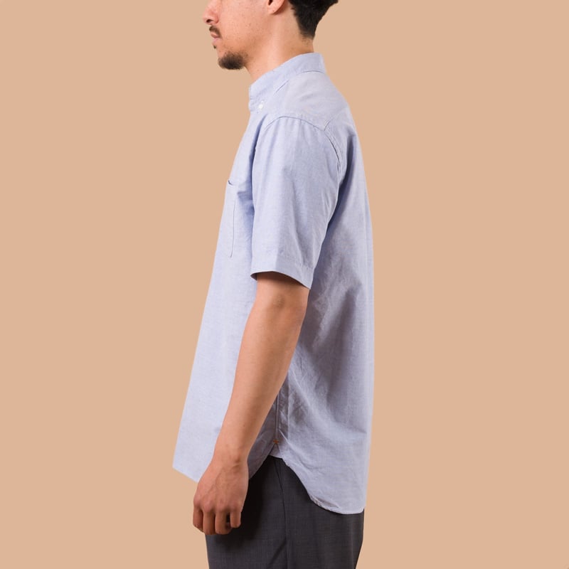 image flâneurs BEAMS PLUS / B.D. Pull Over Oxford Sax de profil