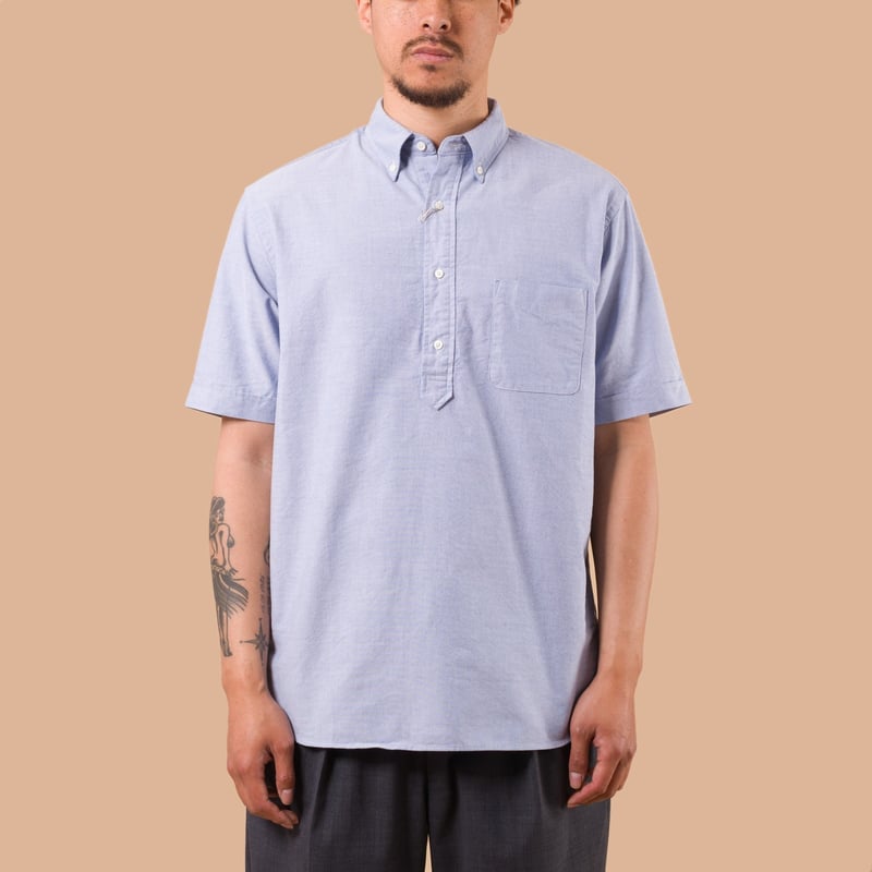image flâneurs BEAMS PLUS / B.D. Pull Over Oxford Sax de face