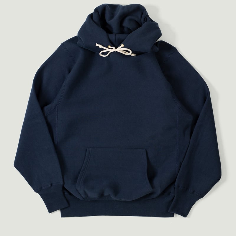 Vignettes flaneurs WAREHOUSE & CO.  Lot. 484 Plain Hooded Sweatshirt Navy