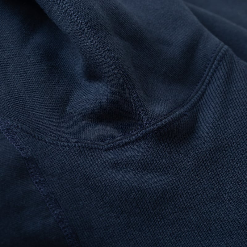 détails Vignettes flaneurs WAREHOUSE & CO.  Lot. 484 Plain Hooded Sweatshirt Navy (4)