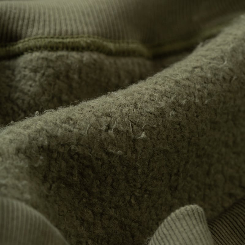 détails flaneurs WAREHOUSE & CO.  Lot. 450 Two Needle Hooded Sweatshirt OD Green (1)