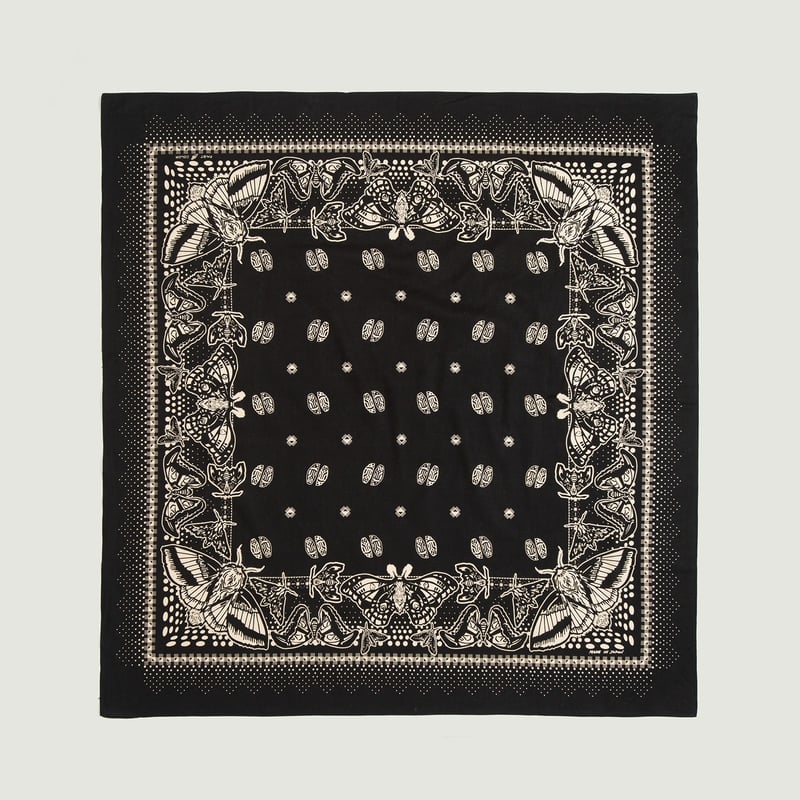 Vignette flaneurs ONE EAR BRAND Nighthings Bandana Olive Black