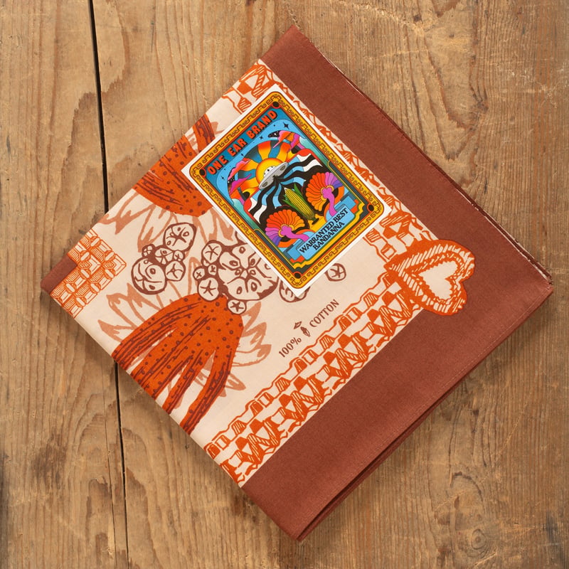 détail one ear brand Hikuri Bandana Gingerbread (2)