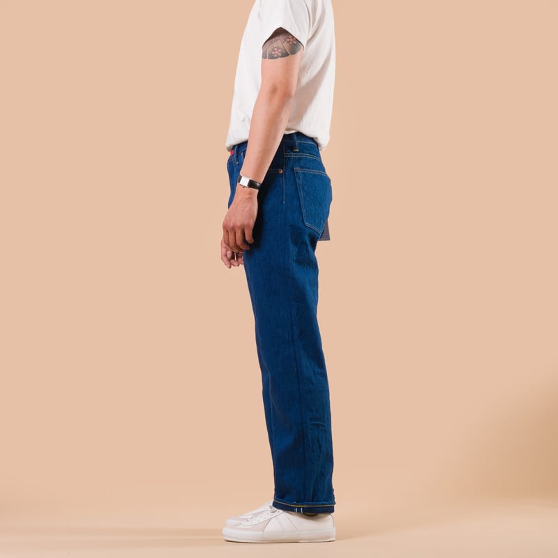 image flâneurs SAMURAI JEANS / S6100XX 15oz-SH Seigaiha Slim Straight Zipper de profil