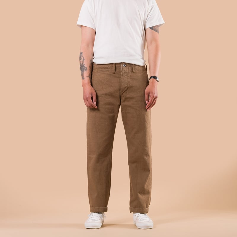 image flâneurs SAMURAI JEANS / SJ42CP 15oz Heavy Selvedge Chino Khaki de face