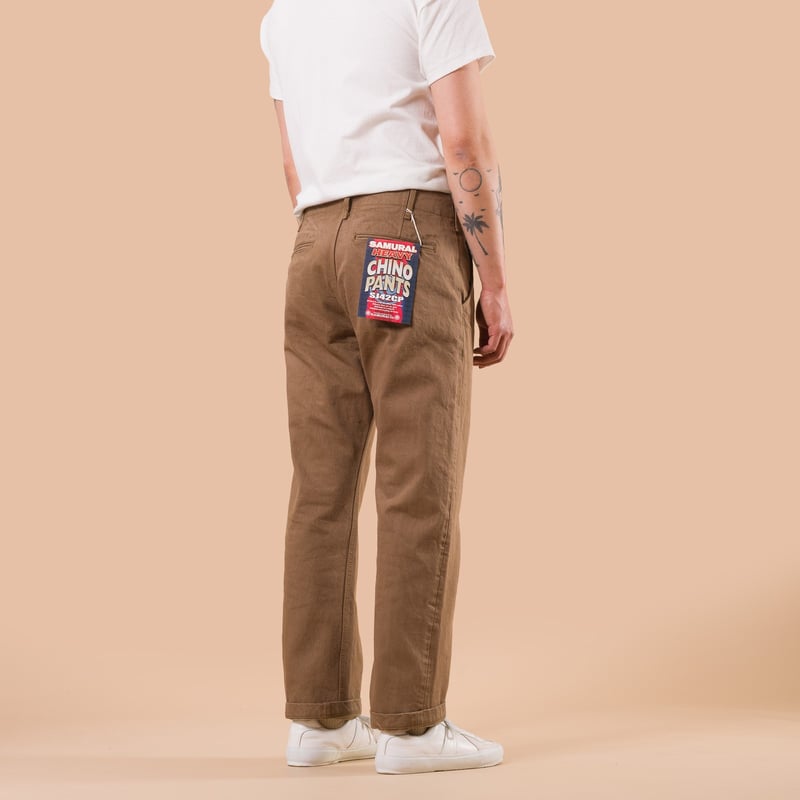 image flâneurs SAMURAI JEANS / SJ42CP 15oz Heavy Selvedge Chino Khaki de dos