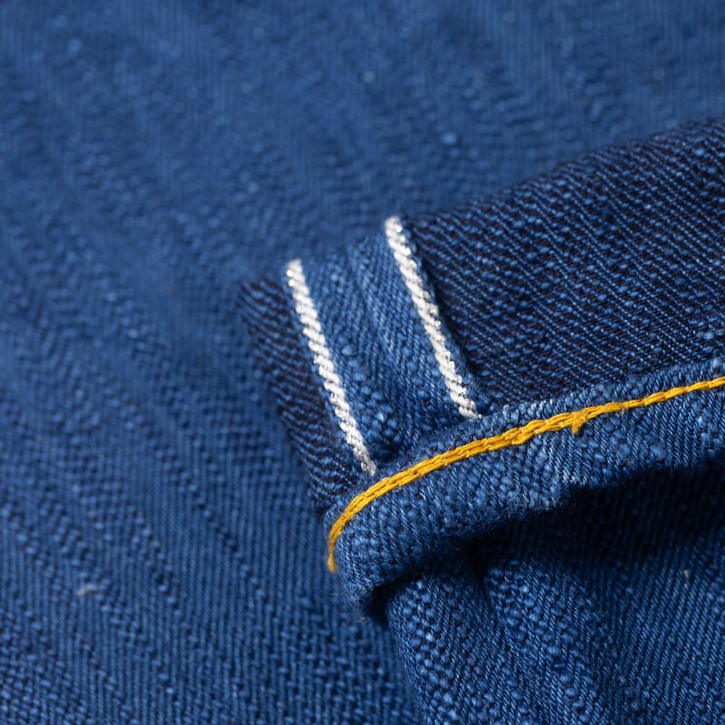 image flâneurs SAMURAI JEANS / S6100XX 15oz-SH Seigaiha Slim Straight Zipper détail selvedge