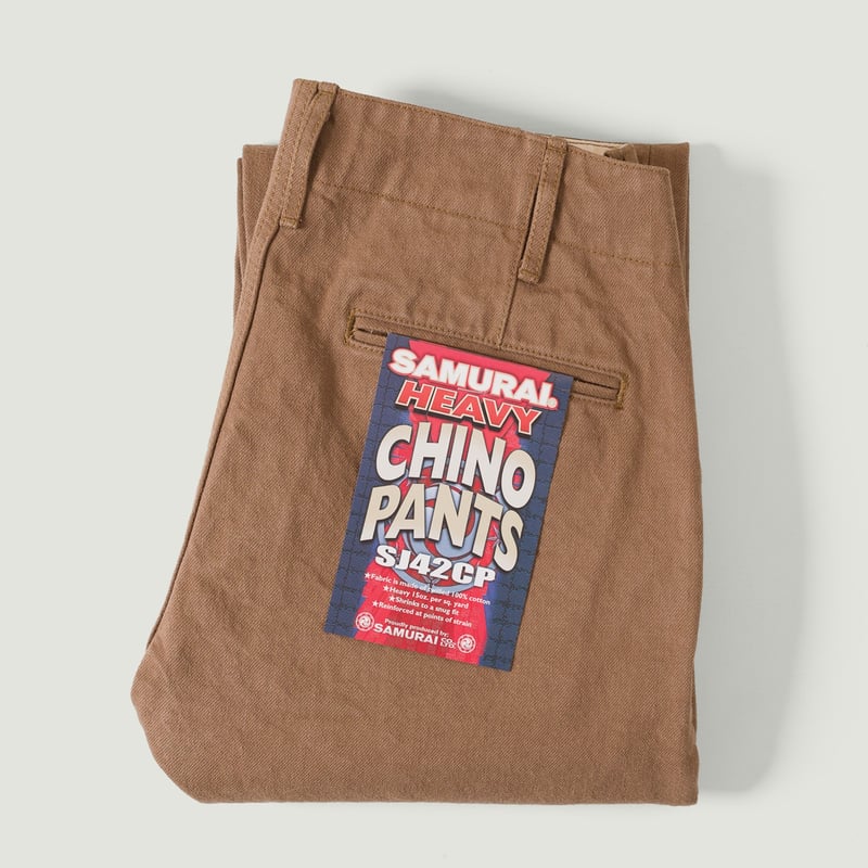 image flâneurs SAMURAI JEANS / SJ42CP 15oz Heavy Selvedge Chino Khaki vignette