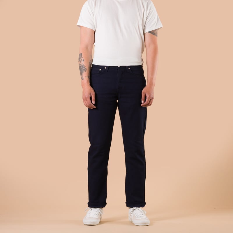 image flâneurs NAKED & FAMOUS / WeirdGuy Maekake Dobby Indigo face