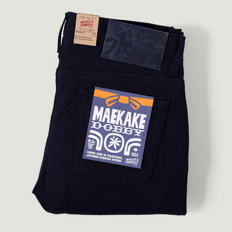 image flâneurs NAKED & FAMOUS / WeirdGuy Maekake Dobby Indigo vignette