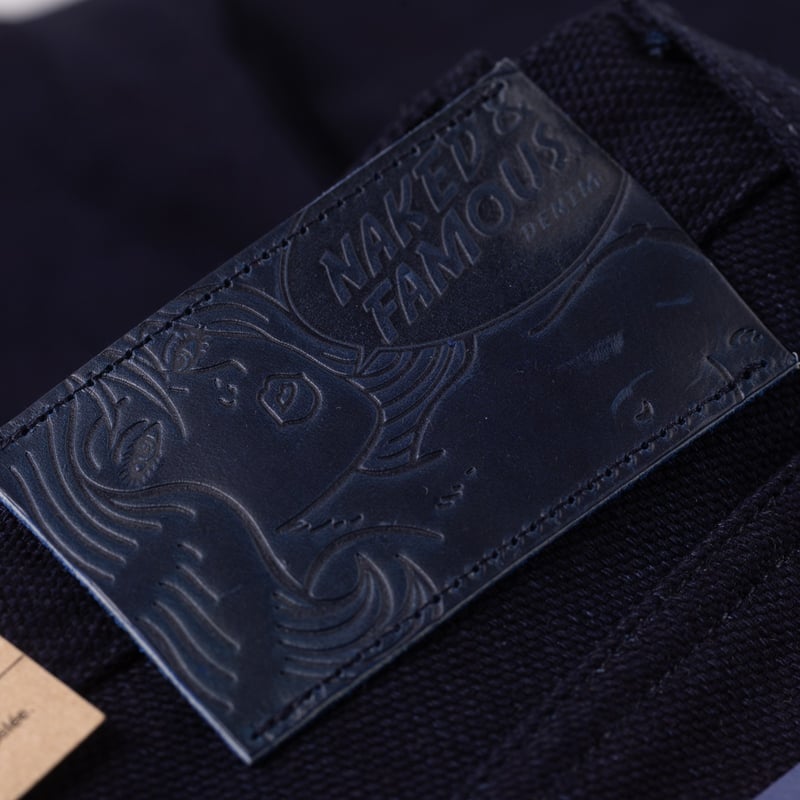 image flâneurs pantalon NAKED & FAMOUS / Maekake Dobby Indigo détail 1