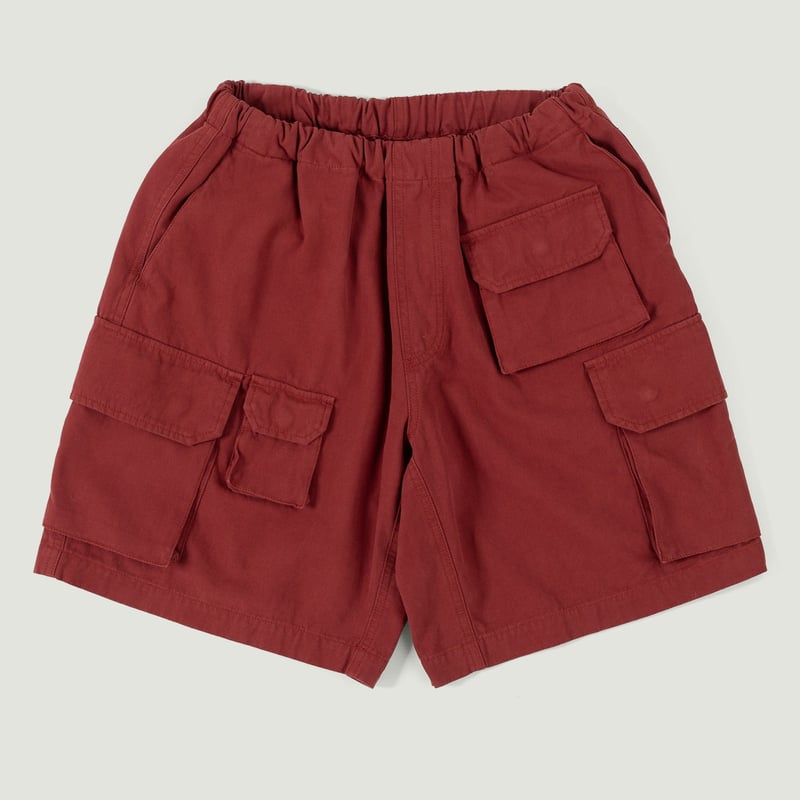 image flâneurs FRIZMWORKS / Canvas Multi Pocket Shorts Burgundy Vignette