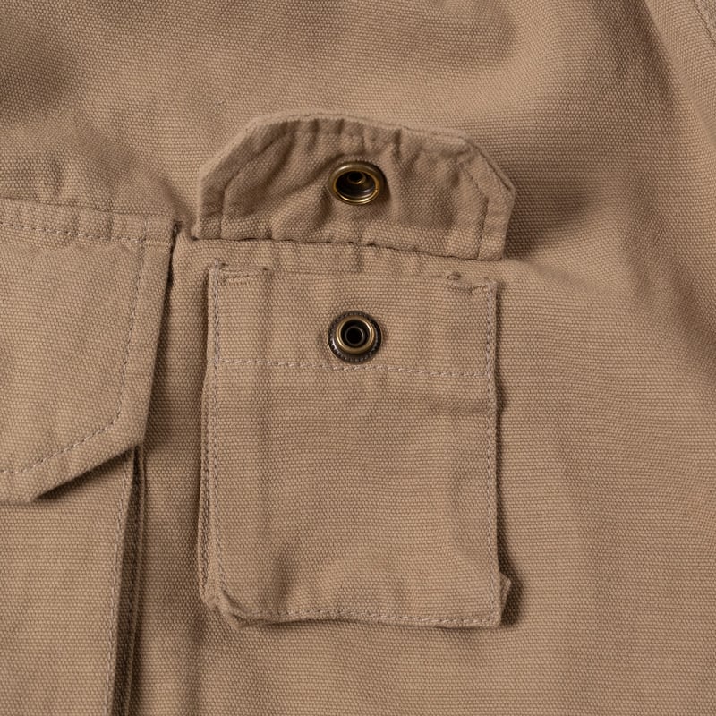 image flâneurs FRIZMWORKS / Back Satin Essential Fatigue Shorts Beige détail 2