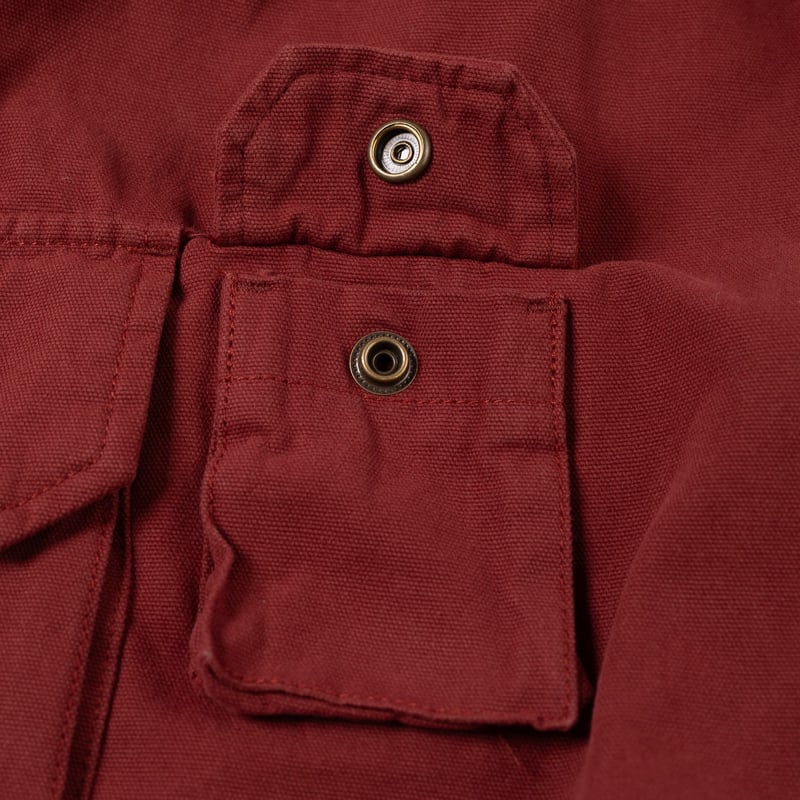 image flâneurs FRIZMWORKS / Back Satin Essential Fatigue Shorts Burgundy détail 2