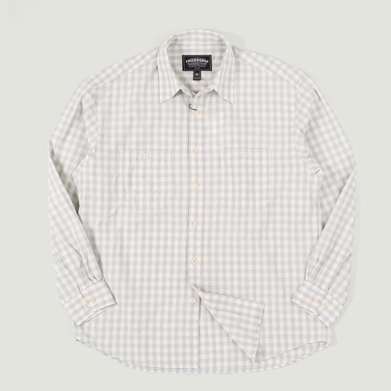 Melange Check Work Shirt Pale Green