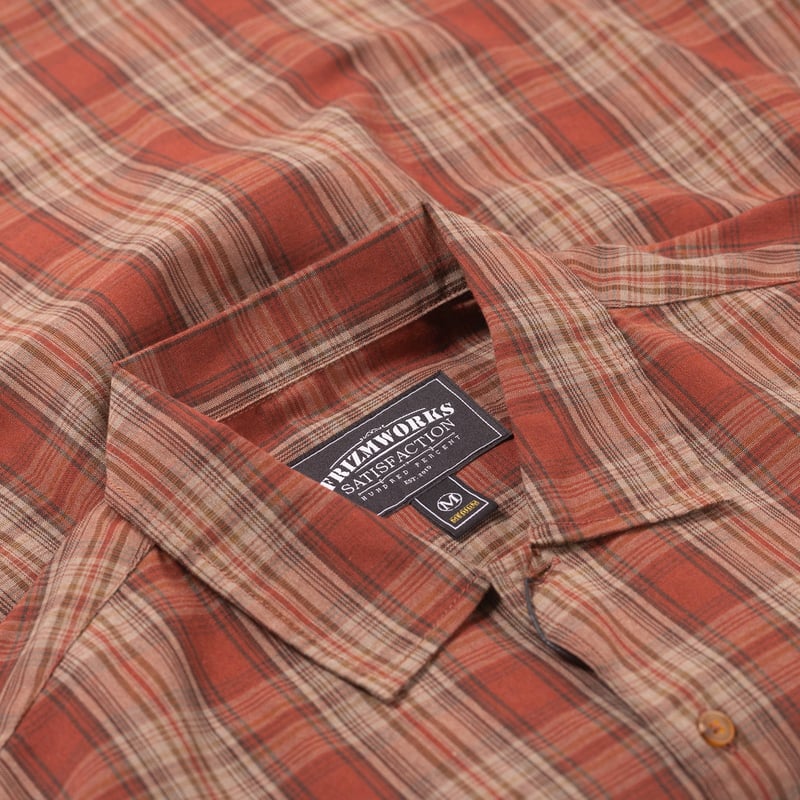 image flâneurs FRIZMWORKS / Check OG 107 Shirt Maple détail col