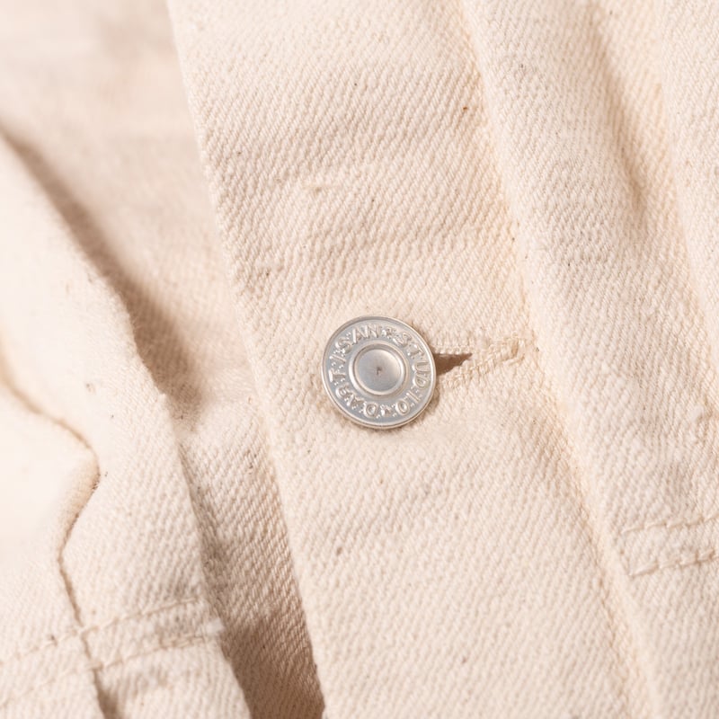image flâneurs STUDIO D'ARTISAN / SD-4101E 15oz GL3 Selvedge Denim Type I Jacket Ecru détail bouton