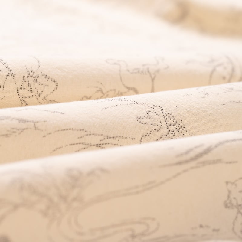 image flâneurs STUDIO D'ARTISAN / 5736 Manga Open Collar Shirt Ivory détail matière