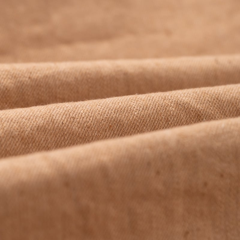 image flâneurs STUDIO D'ARTISAN / 5740 Fox Cotton Work Shirt Brown détail matière
