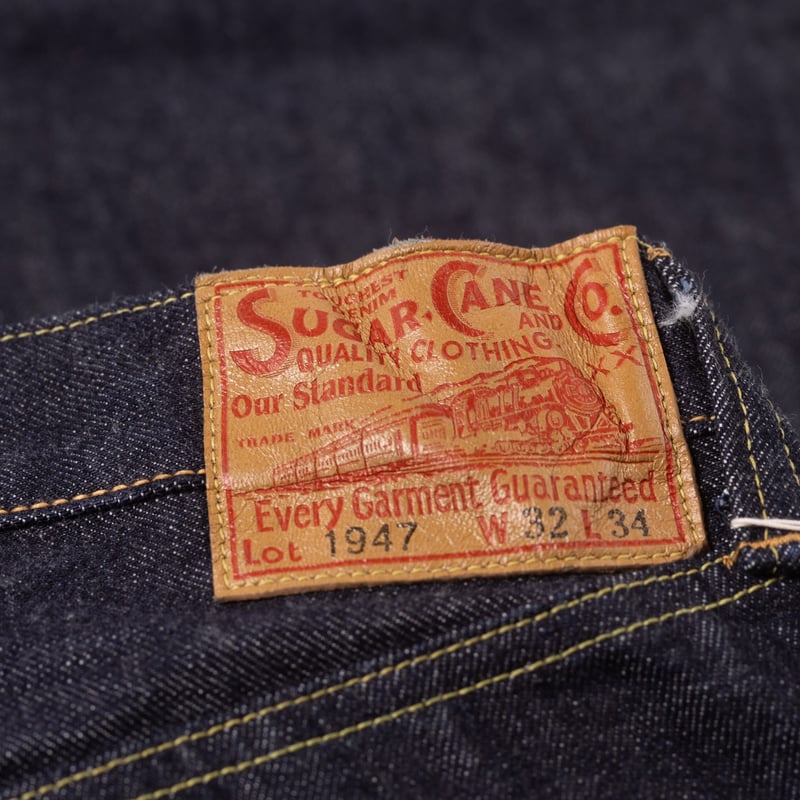 Image flâneurs SUGAR CANE / 14.25oz Denim 1947 Model Regular Straight détail patch