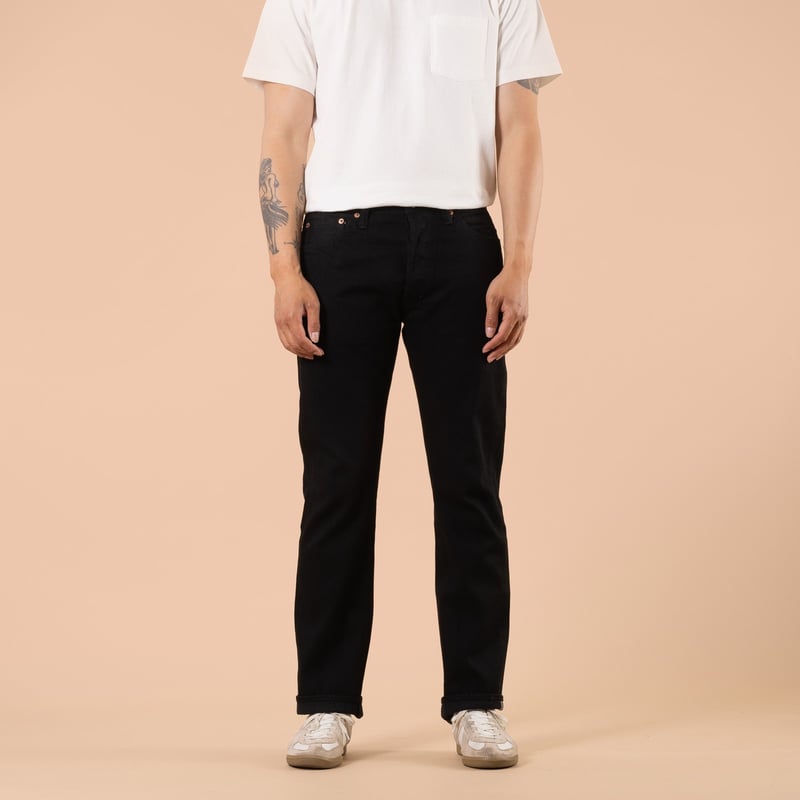 image flâneurs SUGAR CANE / 13oz Black Denim Type-III Slim Fit de face