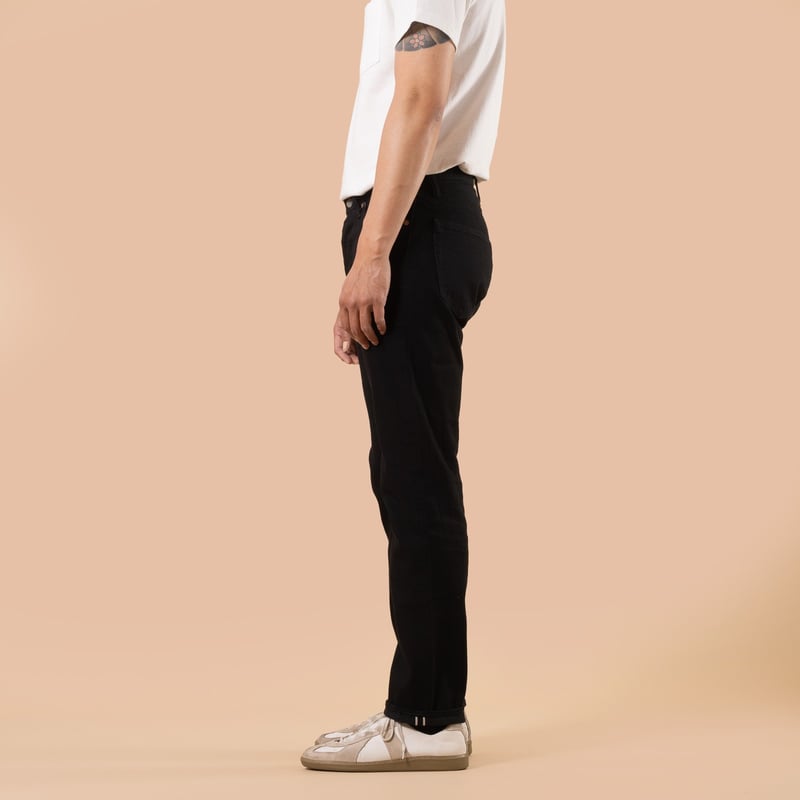 image flâneurs SUGAR CANE / 13oz Black Denim Type-III Slim Fit de profil