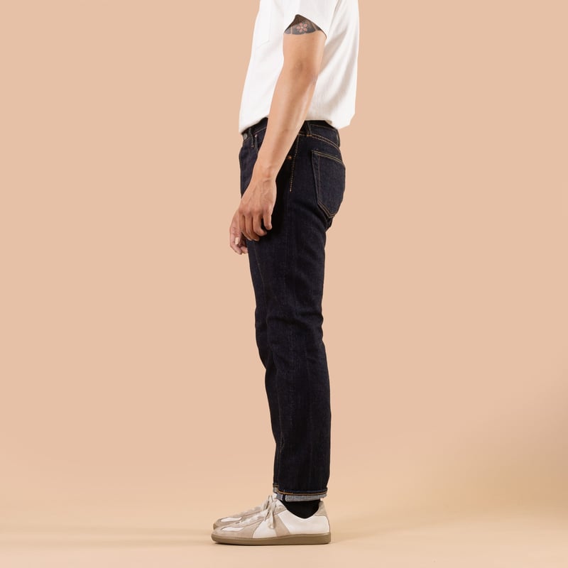 image flâneurs PURE BLUE JAPAN / XX-019 14oz Relaxed Tapered Wash Selvedge Denim profil