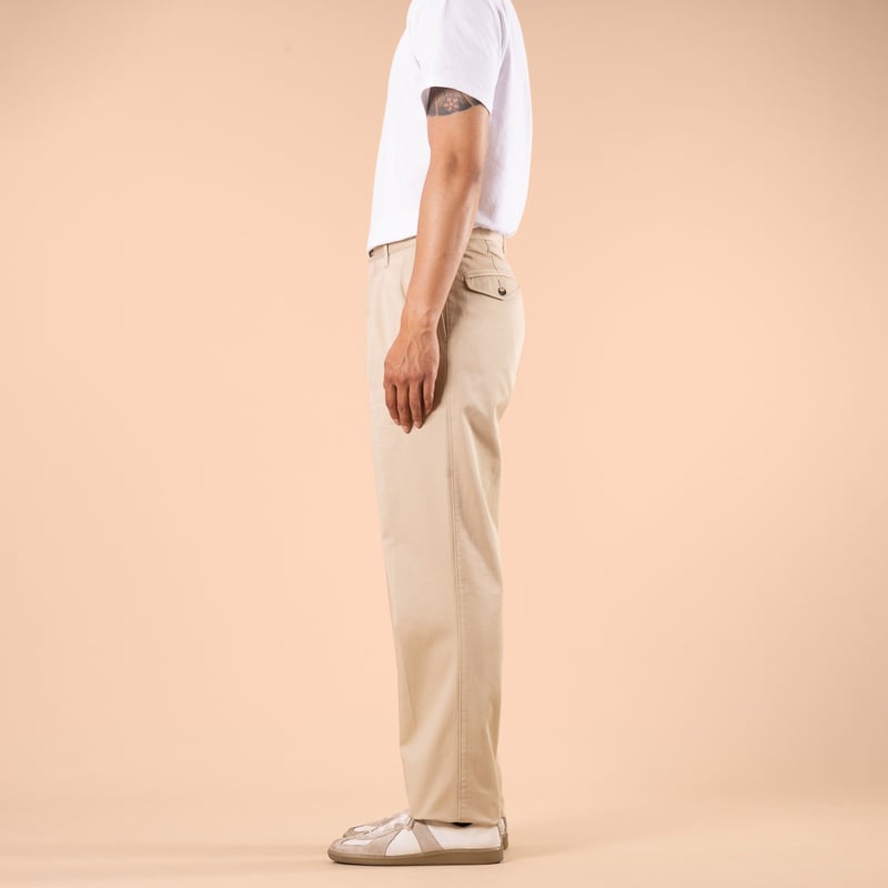 Image flâneurs BARNSTORMER / 1955UC 2Pleated Chino Beige profil