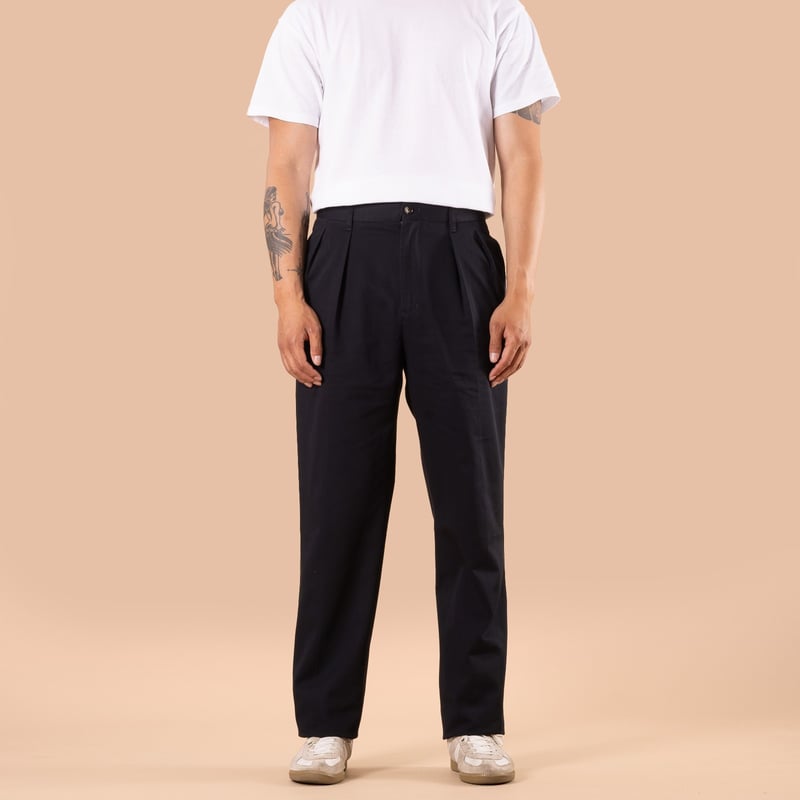 Image flâneurs BARNSTORMER / 1955UC 2Pleated Chino Navy face