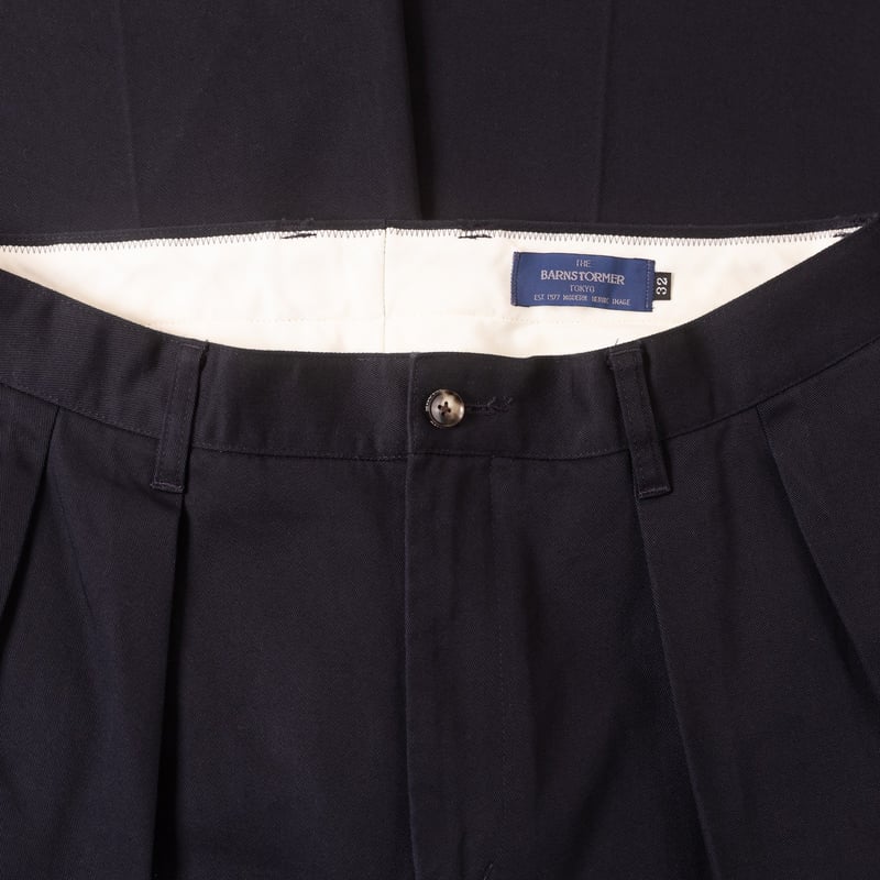 Image flâneurs BARNSTORMER / 1955UC 2Pleated Chino Navy  détail 1