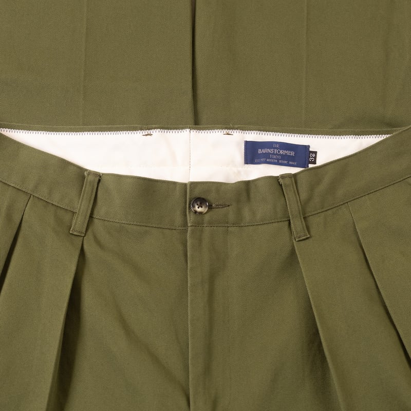 image flâneurs BARNSTORMER / 1955UC 2Pleated Chino Olive  détail 1