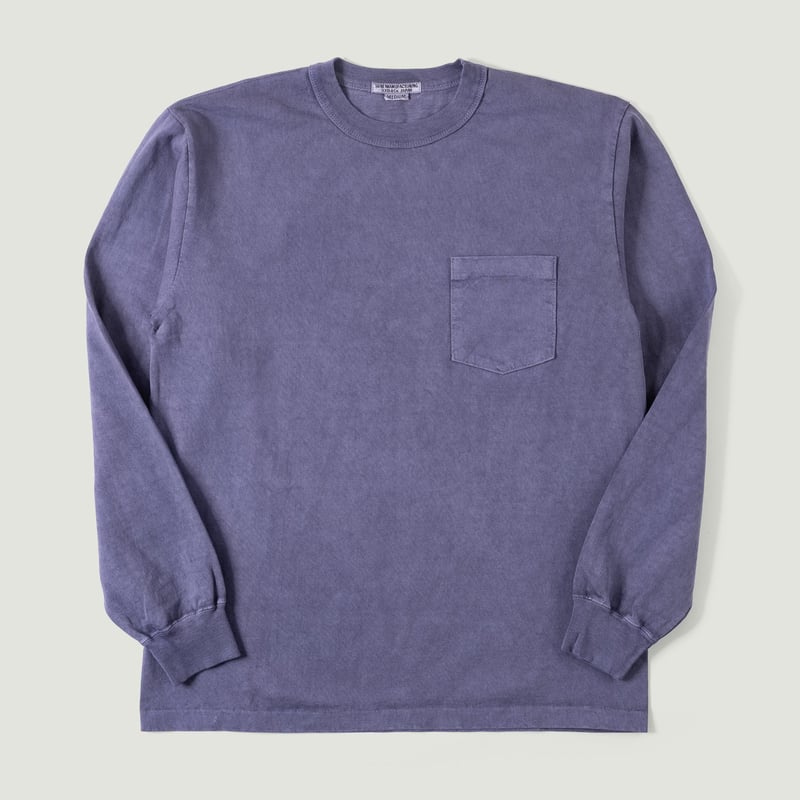 "SURE MFG" 7.5oz Pocket Long Sleeve Tee Navy