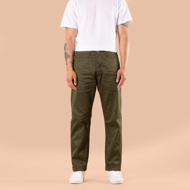 Image flâneurs ONI DENIM / 747-WP-ODG West Point Chino OD Green de face