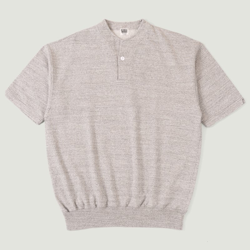 Light Terry Henley Sweatshirt Heather Grey