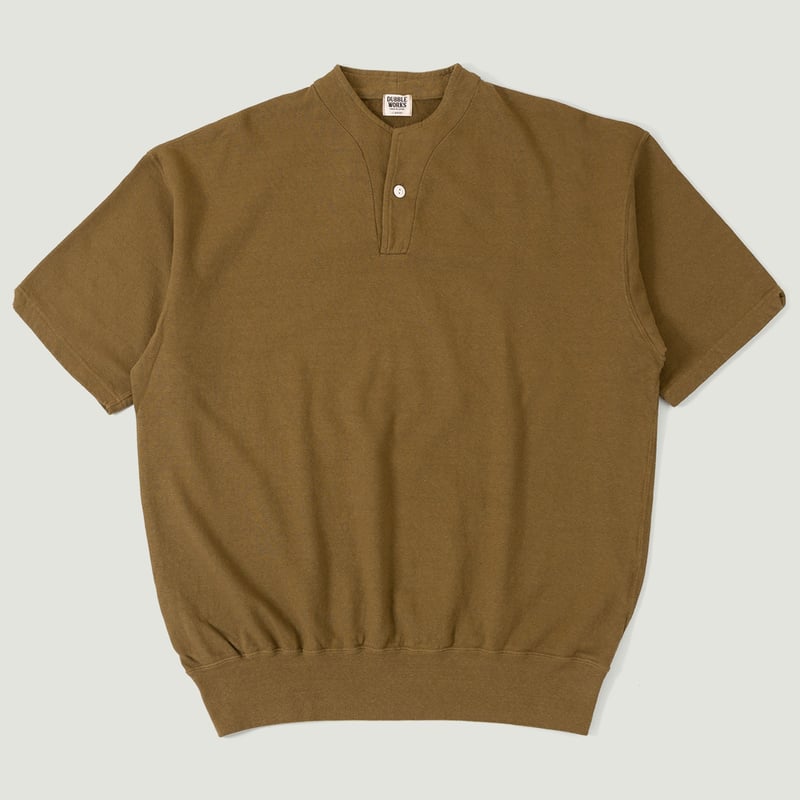 Light Terry Henley Sweatshirt Khaki