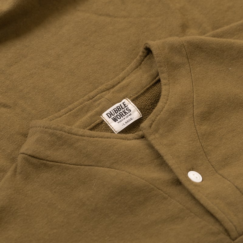 Light Terry Henley Sweatshirt Khaki