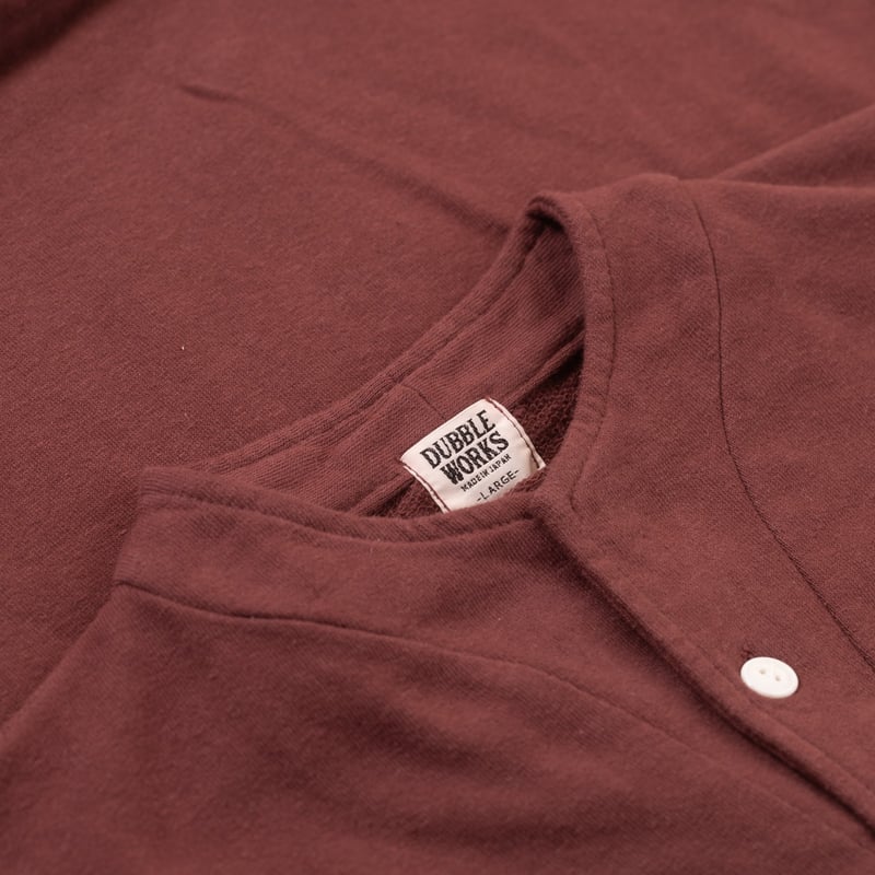 Light Terry Henley Sweatshirt Bordeaux