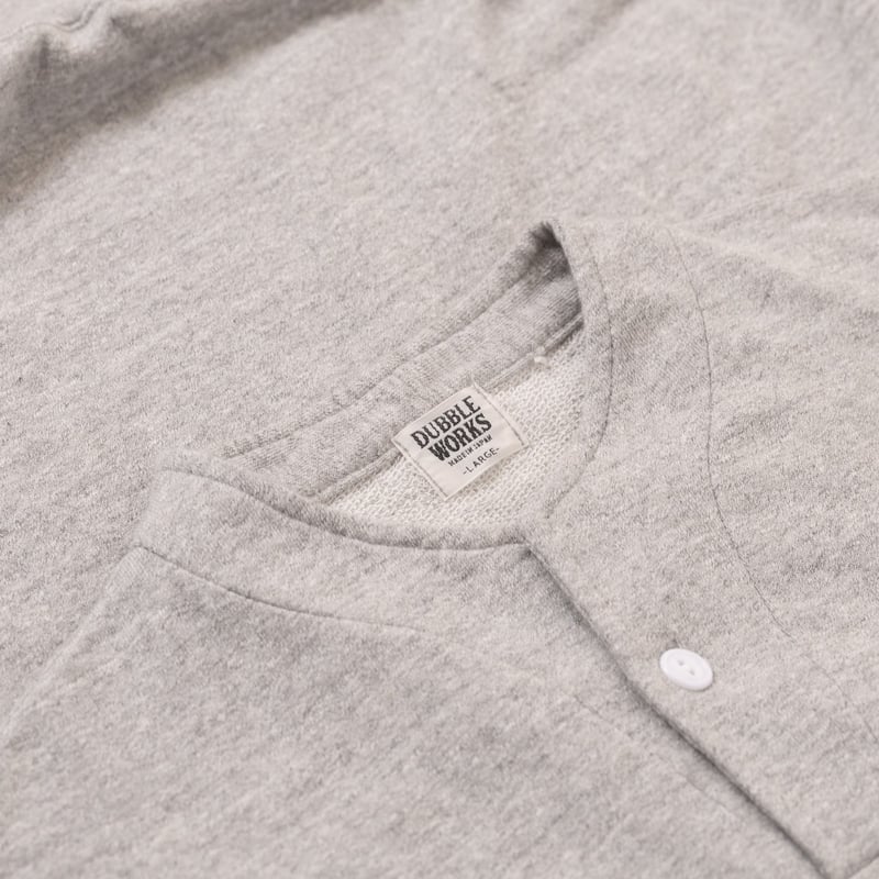 Light Terry Henley Sweatshirt Heather Grey