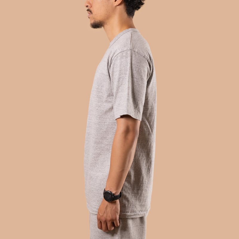 7.7oz Fallen Cotton S/S Tee Heather Grey