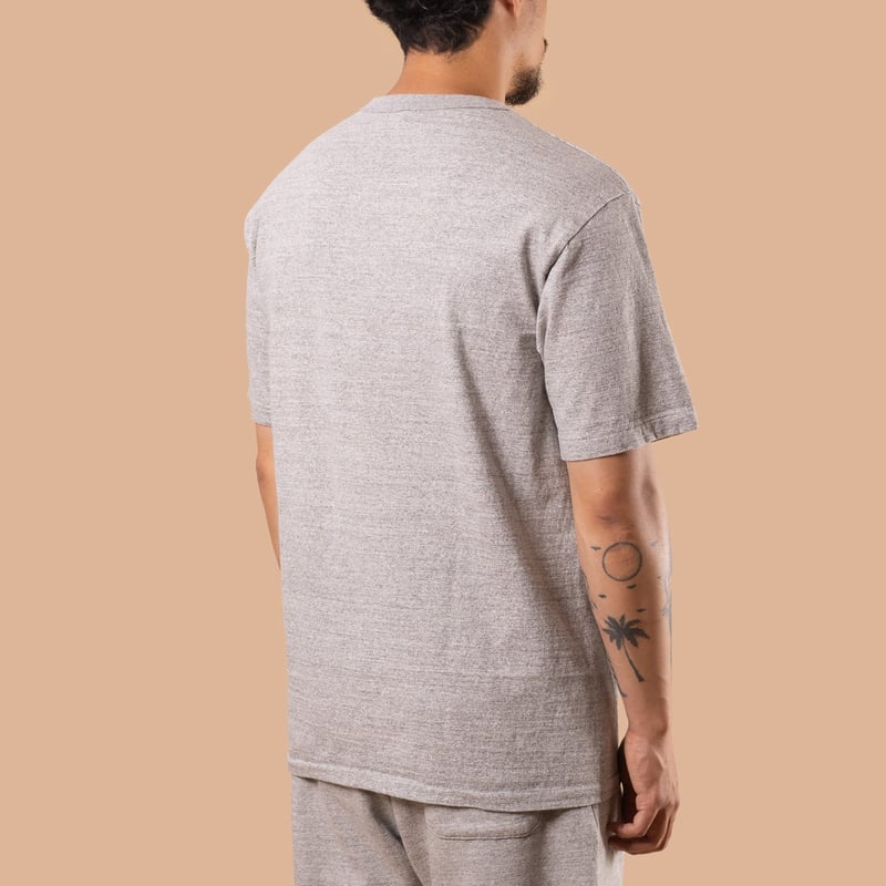 7.7oz Fallen Cotton S/S Tee Heather Grey