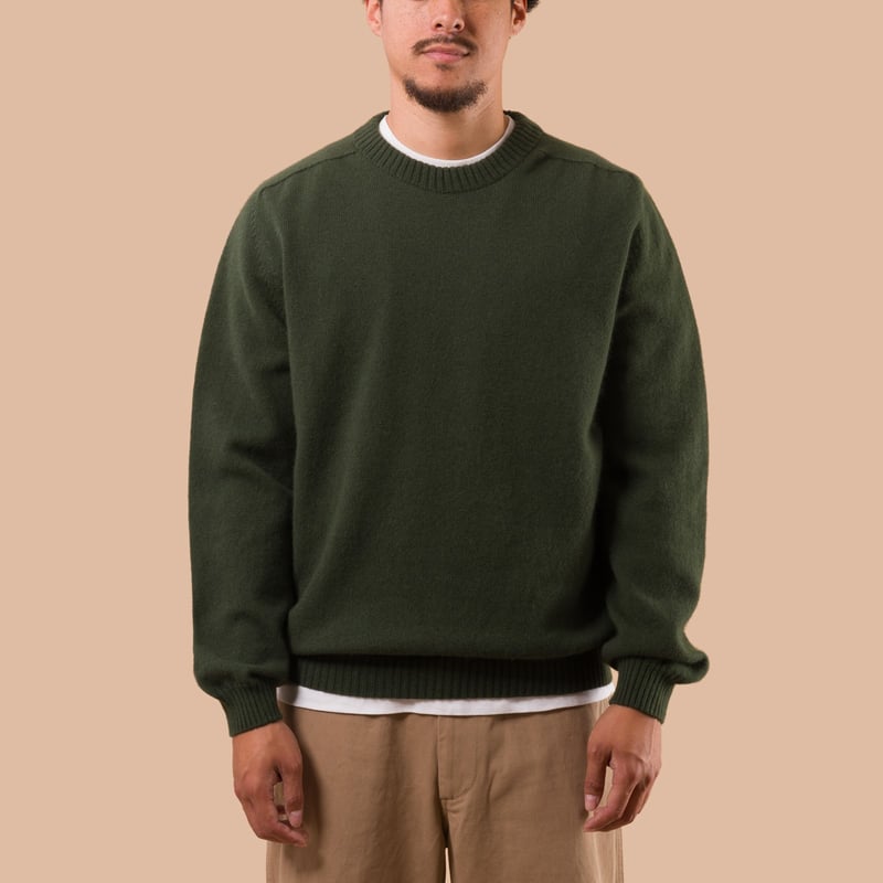 NITTO KNITWEAR X FLANEURS Pull Bedros Geelongora cedar de face