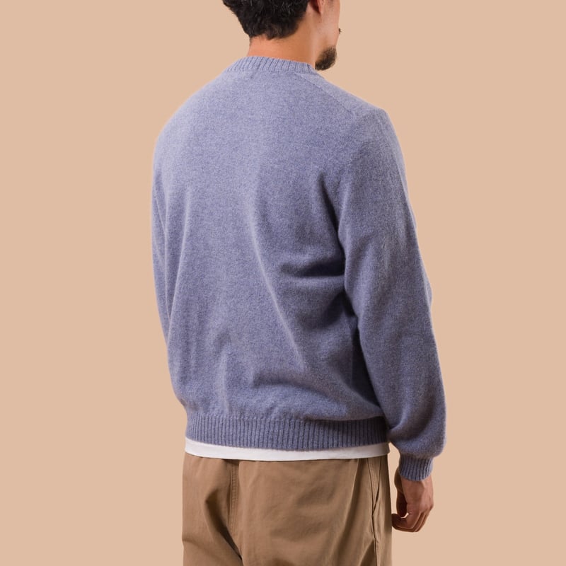 NITTO KNITWEAR X FLANEURS Pull Bedros Geelongora denim de dos