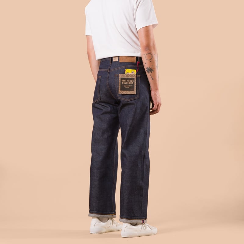 flaneurs NAKED & FAMOUS Dirty Fade Selvedge StrongGuy porté de dos