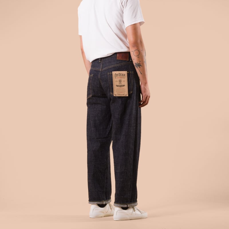 822-LS13.5 13.5oz Long Slab Denim Super Wide Tapered
