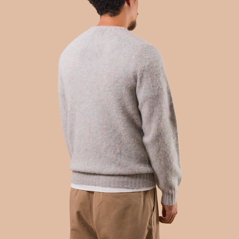 flaneurs pull HARLEY OF SCOTLAND Shaggy Crew Neck Aurora back