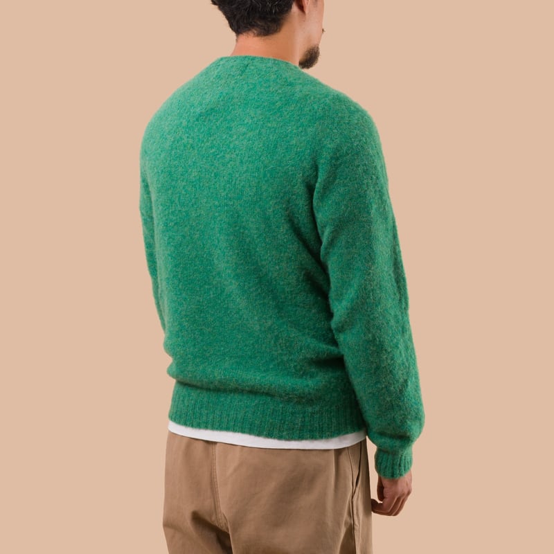 flaneurs pull HARLEY OF SCOTLAND Shaggy Crew Neck Evergreen back