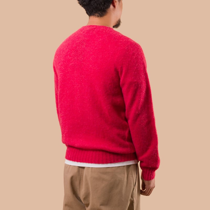 flaneurs pull HARLEY OF SCOTLAND Shaggy Crew Neck damask back