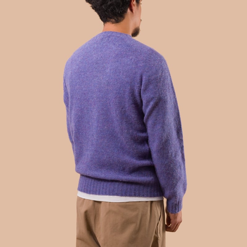 flaneurs pull HARLEY OF SCOTLAND Shaggy Crew Neck Wisteria back